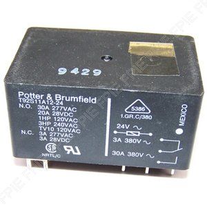 24VAC Heavy Duty Compressor Relay By Potter & Brumfield (T92S11A12-24)